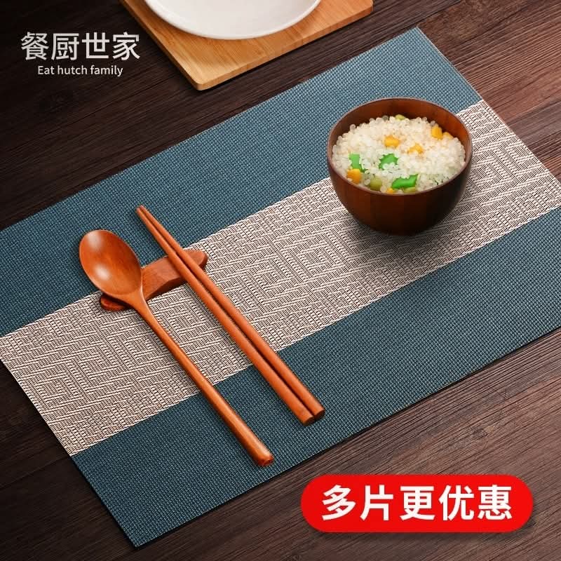 New Blue Table Runner With 6 Pieces Mats