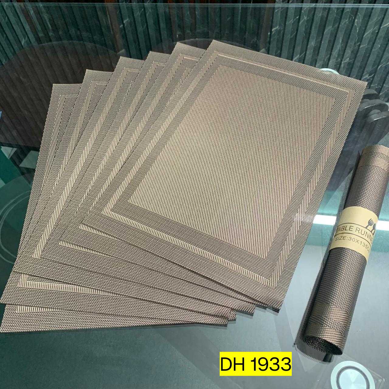 7 pcs Coffe Colour Table Runner With Mats