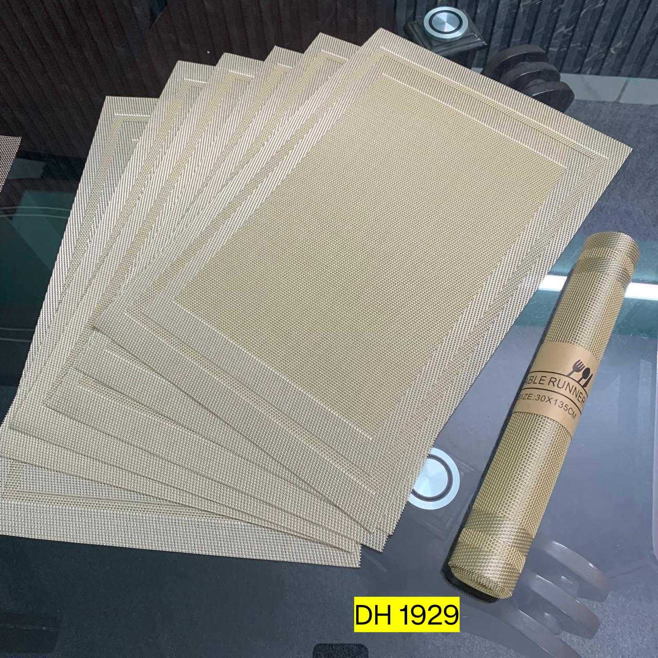 7 pcs Brown Colour Table Runner With Mats